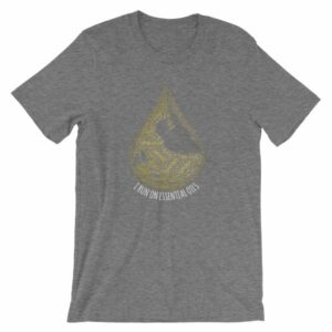 I Run On Essential Oils Word Cloud Oil Drop T-Shirt - Image 12