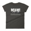 Miami Florida Skyline Silhouette and Reflection Women's T-Shirt - Image 2