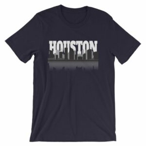 Houston The City With No Limits Skyline Silhouette T-Shirt - Image 8