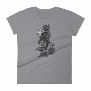 Koi Fish With Lotus Flowers Koi Fish Lovers Women's T-Shirt