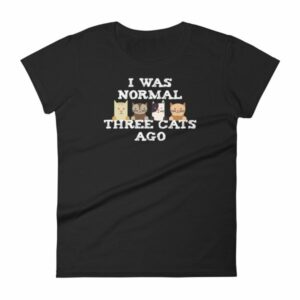 I Was Normal Three Cats Ago Funny Cat Lovers Women's T-Shirt