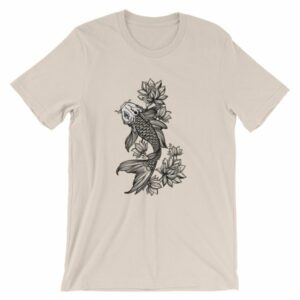 Koi Fish With Lotus Flowers Koi Fish Lovers T-Shirt - Image 10