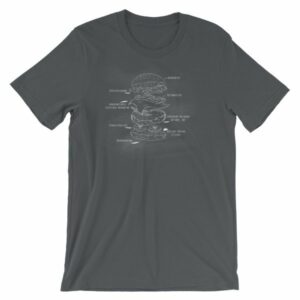 Hamburger Anatomy Chalk Drawing Hamburger Lovers T-Shirt - Image 7