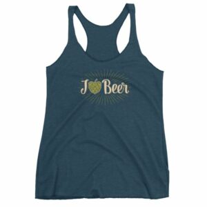 I Love Beer Heat Shaped Hops Retro Style Beer Lovers Women's tank top - Image 3