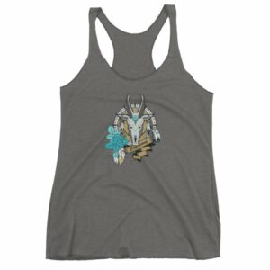 Capricorn Zodiac Symbol Sea Goat Head Astrology Women's tank top - Image 4