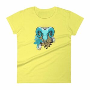 Aries Zodiac Symbol Rams Head Astrology Women's T-Shirt - Image 13