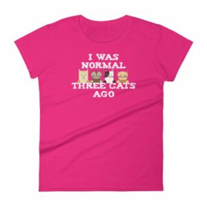 I Was Normal Three Cats Ago Funny Cat Lovers Women's T-Shirt - Image 11
