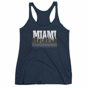 Miami Florida Skyline Silhouette and Reflection Women's tank top - Image 5