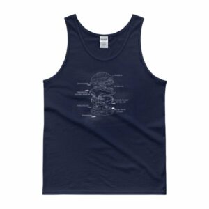 Hamburger Anatomy Chalk Drawing Hamburger Lovers Tank top - Image 2