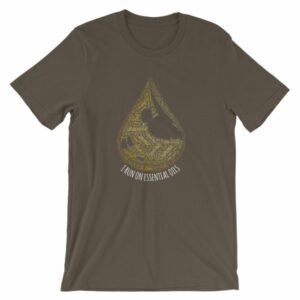 I Run On Essential Oils Word Cloud Oil Drop T-Shirt - Image 10