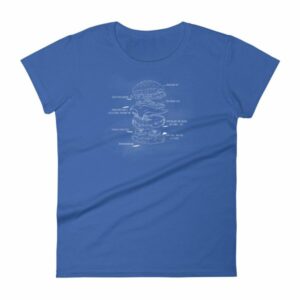 Hamburger Anatomy Chalk Drawing Hamburger Lovers Women's T-Shirt - Image 8