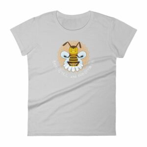 Bee Still and Meditate Meditating Bee Buddhism yoga Women's T-Shirt - Image 10