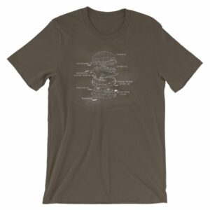 Hamburger Anatomy Chalk Drawing Hamburger Lovers T-Shirt - Image 10