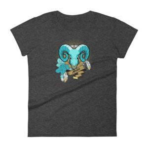 Aries Zodiac Symbol Rams Head Astrology Women's T-Shirt - Image 4