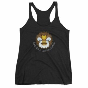 Bee Still and Meditate Meditating Bee Buddhism yoga Women's tank top