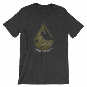I Run On Essential Oils Word Cloud Oil Drop T-Shirt - Image 9