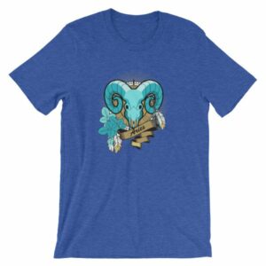 Aries Zodiac Symbol Rams Head Astrology T-Shirt - Image 17