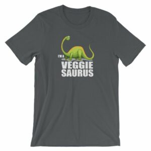 I'm A Veggiesaurus Vegan Lifestyle Dinosaur T-Shirt - Image 6