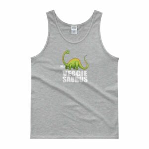 I'm A Veggiesaurus Vegan Lifestyle Dinosaur Tank Top - Image 4