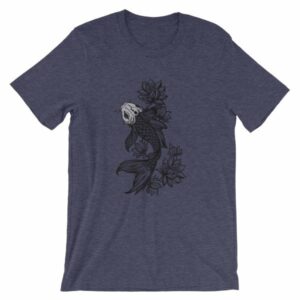 Koi Fish With Lotus Flowers Koi Fish Lovers T-Shirt - Image 5