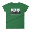 Miami Florida Skyline Silhouette and Reflection Women's T-Shirt - Image 8