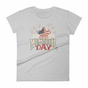 We Will Never Forget Memorial Day American Flag Women's T-Shirt - Image 11