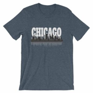 Chicago The Windy City Skyline and Reflection T-Shirt - Image 11