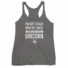 Im Not Crazy Now Get Away From My Unicorn Funny Women's Tank Top - Image 4