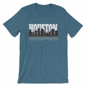 Houston The City With No Limits Skyline Silhouette T-Shirt - Image 3