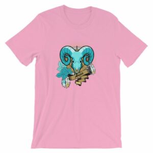 Aries Zodiac Symbol Rams Head Astrology T-Shirt - Image 19