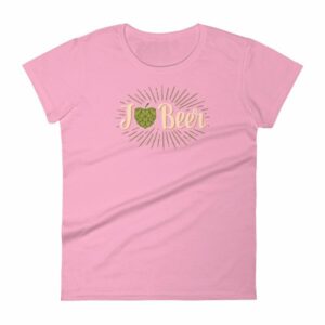 I Love Beer Heart Shaped Hops Retro Style Beer Lovers Women's T-Shirt - Image 14