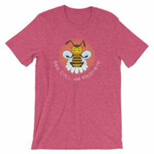 Bee Still and Meditate Meditating Bee Buddhism yoga T-Shirt - Image 16