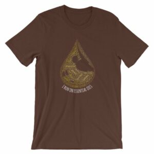 I Run On Essential Oils Word Cloud Oil Drop T-Shirt - Image 2