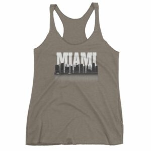 Miami Florida Skyline Silhouette and Reflection Women's tank top - Image 6