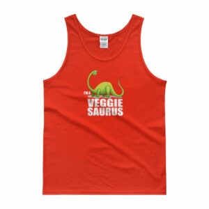 I'm A Veggiesaurus Vegan Lifestyle Dinosaur Tank Top - Image 6