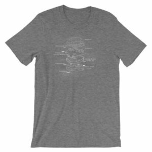 Hamburger Anatomy Chalk Drawing Hamburger Lovers T-Shirt - Image 12