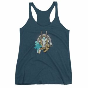 Capricorn Zodiac Symbol Sea Goat Head Astrology Women's tank top - Image 3