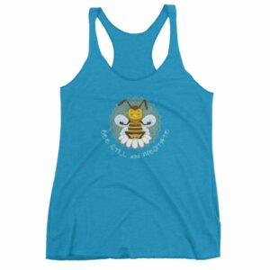 Bee Still and Meditate Meditating Bee Buddhism yoga Women's tank top - Image 11