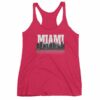 Miami Florida Skyline Silhouette and Reflection Women's tank top - Image 13