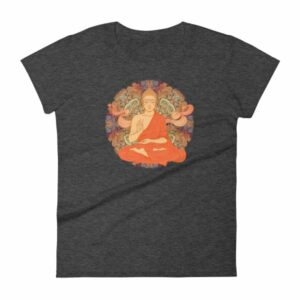 Siddhartha Gautama Buddha Meditating Buddhism Women's T-Shirt - Image 3
