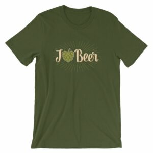 I Love Beer Heart Shaped Hops Retro Style Beer Lovers T-Shirt - Image 5