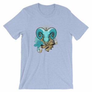 Aries Zodiac Symbol Rams Head Astrology T-Shirt - Image 14