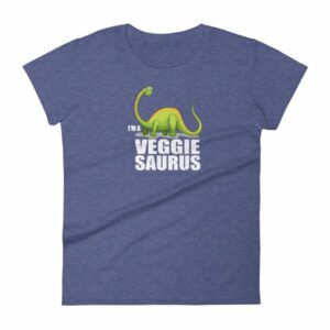 I'm A Veggiesaurus Vegan Lifestyle Dinosaur Women's T-Shirt - Image 6
