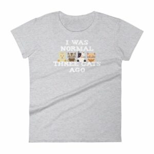 I Was Normal Three Cats Ago Funny Cat Lovers Women's T-Shirt - Image 7