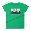 Miami Florida Skyline Silhouette and Reflection Women's T-Shirt - Image 10