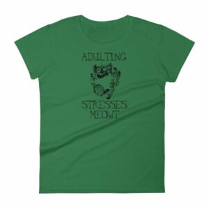 Adulting Stresses Meowt Funny Cat Lovers Women's T-Shirt - Image 7