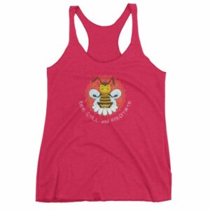 Bee Still and Meditate Meditating Bee Buddhism yoga Women's tank top - Image 13
