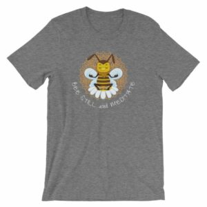 Bee Still and Meditate Meditating Bee Buddhism yoga T-Shirt - Image 11