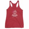 Hairdresser Skull Scissors and Bow Zentangle Style Women's tank top - Image 12