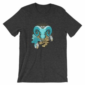 Aries Zodiac Symbol Rams Head Astrology T-Shirt - Image 7